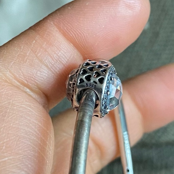 Authentic Pandora Bracelet Bangle Charm & Stoppers - Picture 7 of 13